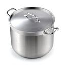 Cooks Standard Stockpots Stainless Steel, 30 Quart Professional Grade Large Stock Pot with Lid, Oven Safe Kitchen Cooking Pot, Silver