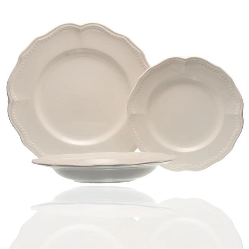 Red Vanilla FN900-018 Classic White Dinner Set - 18 Piece
