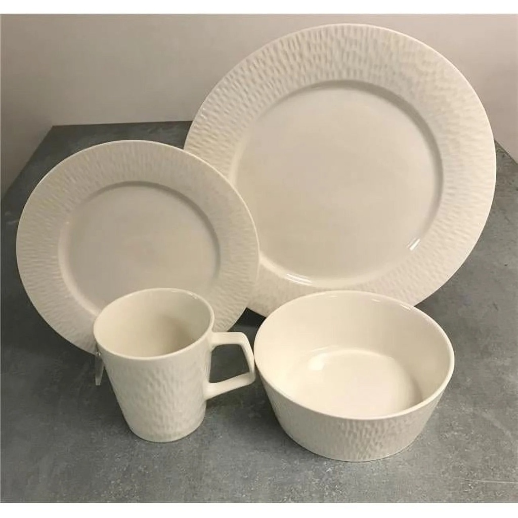 Red Vanilla RW100-016 Rain Drop White Dinner Set - 16 Piece