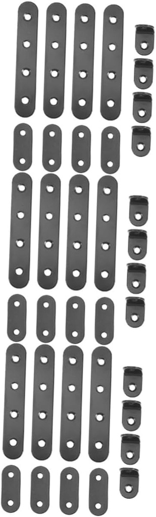 GLEAVI 72 Pcs Angle Code Bracket 90 Degree Bracket Wall Hanging Bracket Flat Corner Brace Hanging Shelves for Wall Black Shelves Brackets for Shelves Stainless Steel Right Angle