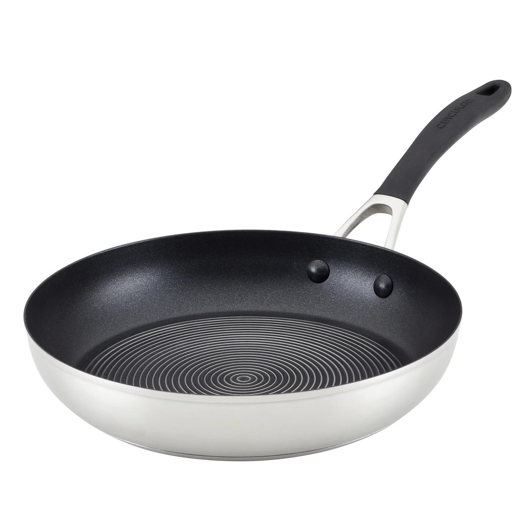 Circulon Steelshield 10.25 Inch Stainless Steel Skillet, Silver