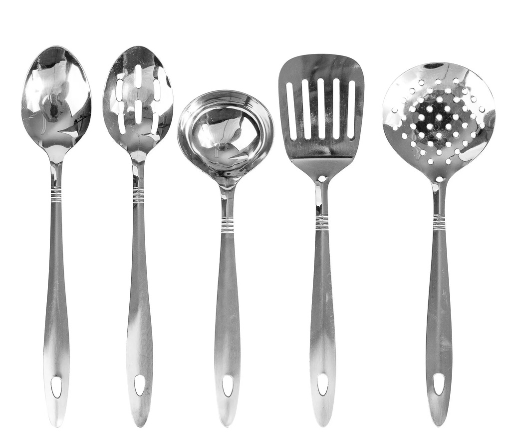 Imperial Home Hammered Stainless Steel Utensil 5 Pc Set