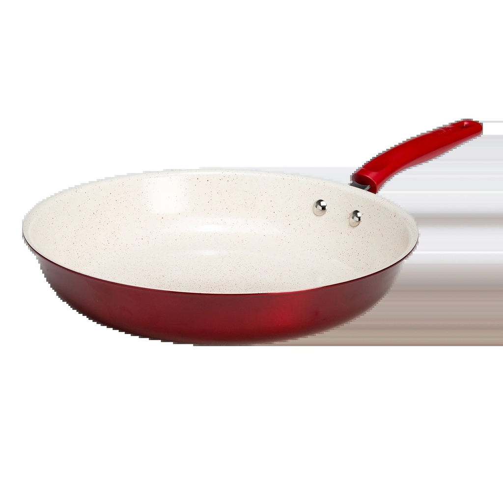 Tasty Clean Ceramic 12" Non-Stick Fry Pan, Red