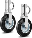 Lounsweer 2 Pcs Gate Wheel for Metal Swing Gate With1-5/8" Thru 2" Gate Frames, Gate Support Wheel for Chain Link Fence, Heavy Duty Gate Wheel for Farm Avoid Dragging, 440 Lbs Capacity, 6 Inch