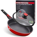 Nonstick Frying Pan with Lid and Detachable Handle, DIIG 11 Inch Omelet Sauté Pan Wok & Stir-Fry Pan Cooking Skillet with Micro-Pressure Lid, Suitable for Gas, Electric Stove, Induction Top Oven Safe