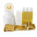 Stock Your Home 700 Piece Gold Dinnerware Party Set