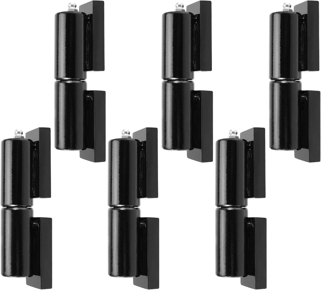 SINJEUN 3 Pair 5 Inches Gate Hinge, Heavy Duty Barrel Gate Hinge, Weld on Barrel Style Ball Bearing Door Hinge for Swing Gates, Trailer Ramp Gates, 450Lbs Capacity