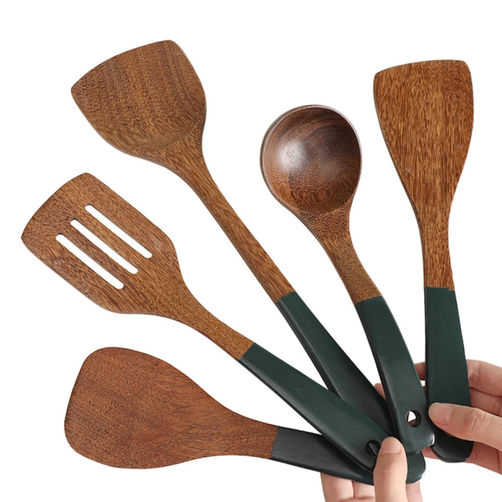 Travelwant Wooden Spurtle.Acacia Wooden Cooking Utensils for Non Stick Cookware .Light Weight and Handy Spurtle Kitchen Tool for Cooking