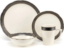 Cuisinart CDST1-S4AE Stoneware Jenna Natural Collection 16-Piece Dinnerware Sets