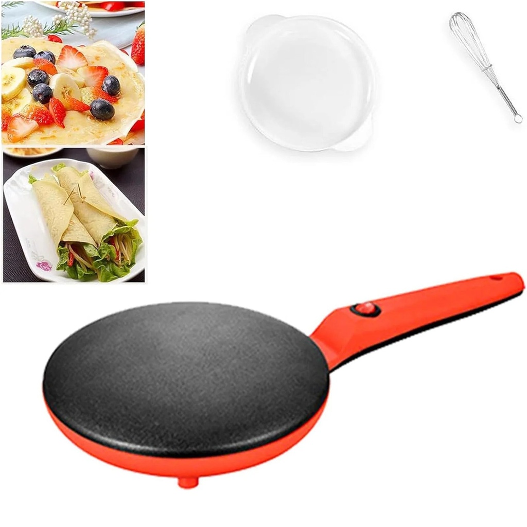 Clearance！ Pots and Pans Set Non Stick Instant Crepe Maker 8" Griddle Crepe Maker Non Stick Electric Pan Auto Thermostat Control Handheld Long Handle Portable Breakfast Maker for Pancake Chapati