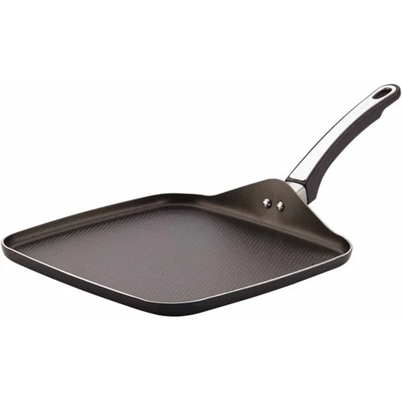 Farberware 11" High Performance Nonstick Aluminum Square Griddle, Black