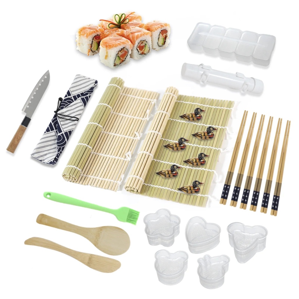 Sushi Making Kit, 27 Pieces Premium Deluxe Edition Sushi Making Kit for Beginner Home DIY Sushi Making Kit