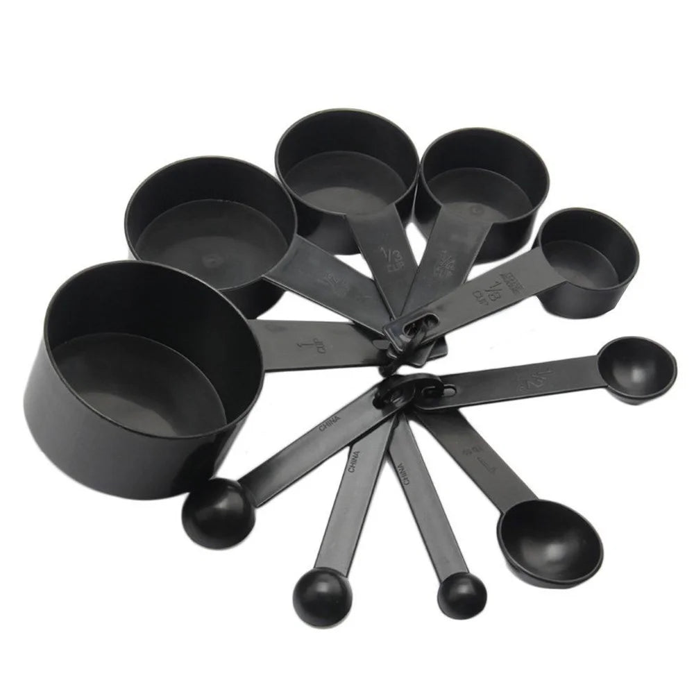 OAVQHLG3B Measuring Cups & Spoons Set,10 Pack Stackable Cups and Spoons,Nesting Measure Cups with Long Handle,Kitchen Gadgets for Cooking & Baking