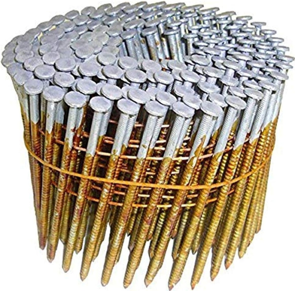 Metabo HPT 12701HPT Full round Head Hot Dipped Galvanized Wire Coil Framing Nails 2-3/8" X .099 Rg | 5000 Count