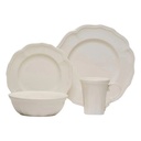 Red Vanilla FN900-16C Classic White Dinner Set with Coupe Bowl - 16 Piece
