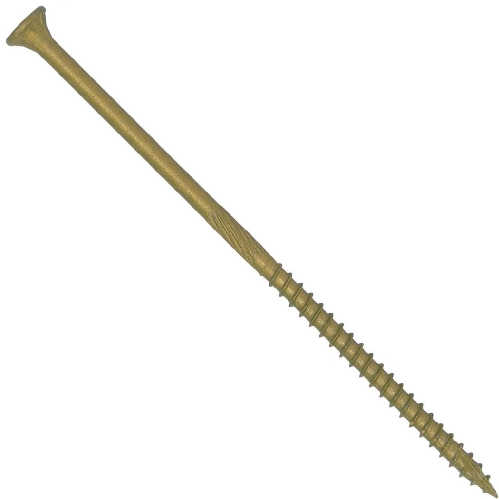 Jake Sales #10 X 6" Bronze Coated Multipurpose Wood Screw Torx/Star Drive Flat Head (5 POUNDS - 160 Approx. Screw Count) Exterior Coated - ACQ Compatible Wood Screws