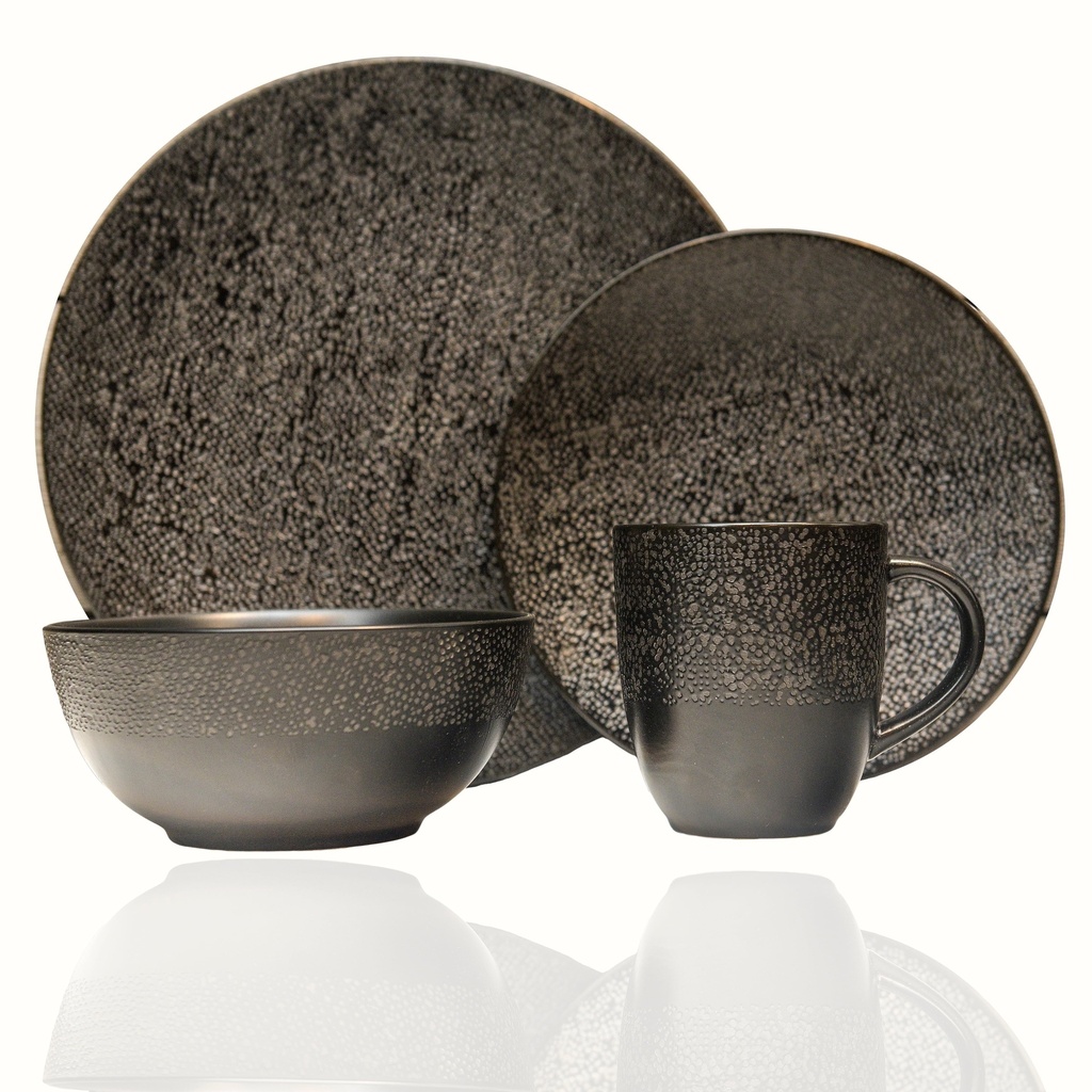 Red Vanilla Matrix Black 16Pc Dinner Set