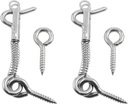 Lovelysp Stainless Steel Spring Hook and Eye Safety Latches 2.5 Inch Safety Hooks and Eye Latches Safety Latches with Eye and Hook for Family, Farms or Camping Trailers-2Pcs