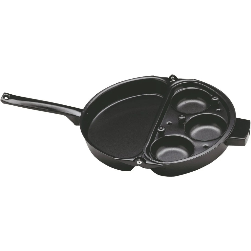 Norpro Nonstick Omelet Pan with Egg Poacher, One Size, as Shown