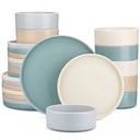 Vancasso, Series VENUS, 24-Piecedinnerware Set, Stoneware Tableware Plate Set, Service for 8, Multicolor