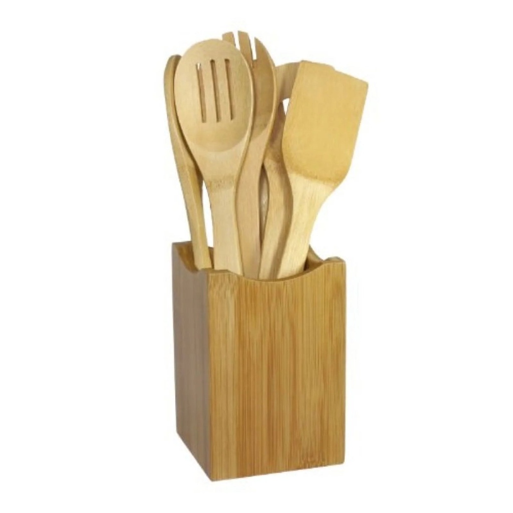 Oceanstar Bamboo Cooking Utensil Set, 7Piece