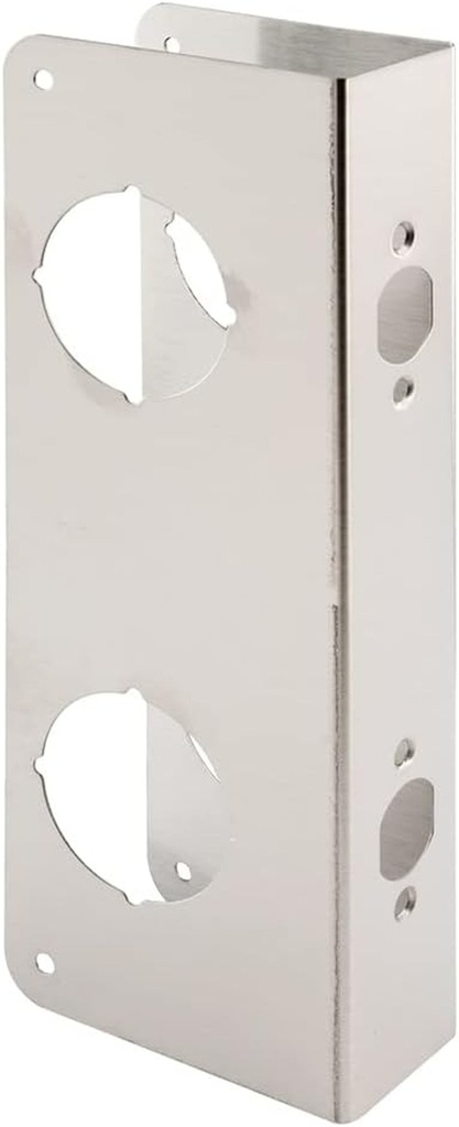 Prime-Line U 9595 Stainless Steel Lock and Door Reinforcement Plate for 1-3/4 In. Thick Doors, Stainless Steel Finish (Single Pack)