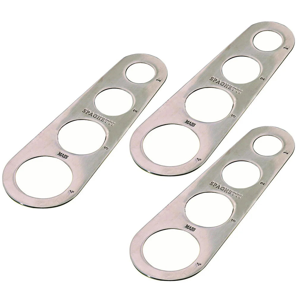 3Pcs Noodle Measuring Ruler Stainless Steel Spaghetti Mass Measuring Noodle Tool