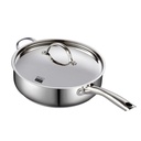 Cooks Standard Classic Stainless Steel Saute Pan 11-Inch, 5 Quart Induction Cookware Deep Frying Pan Cooking Skillet with Lid, Stay-Cool Handle