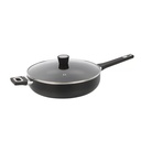 Mainstays 5-Quart Non-Stick Jumbo Cooker with Glass Lid, Black