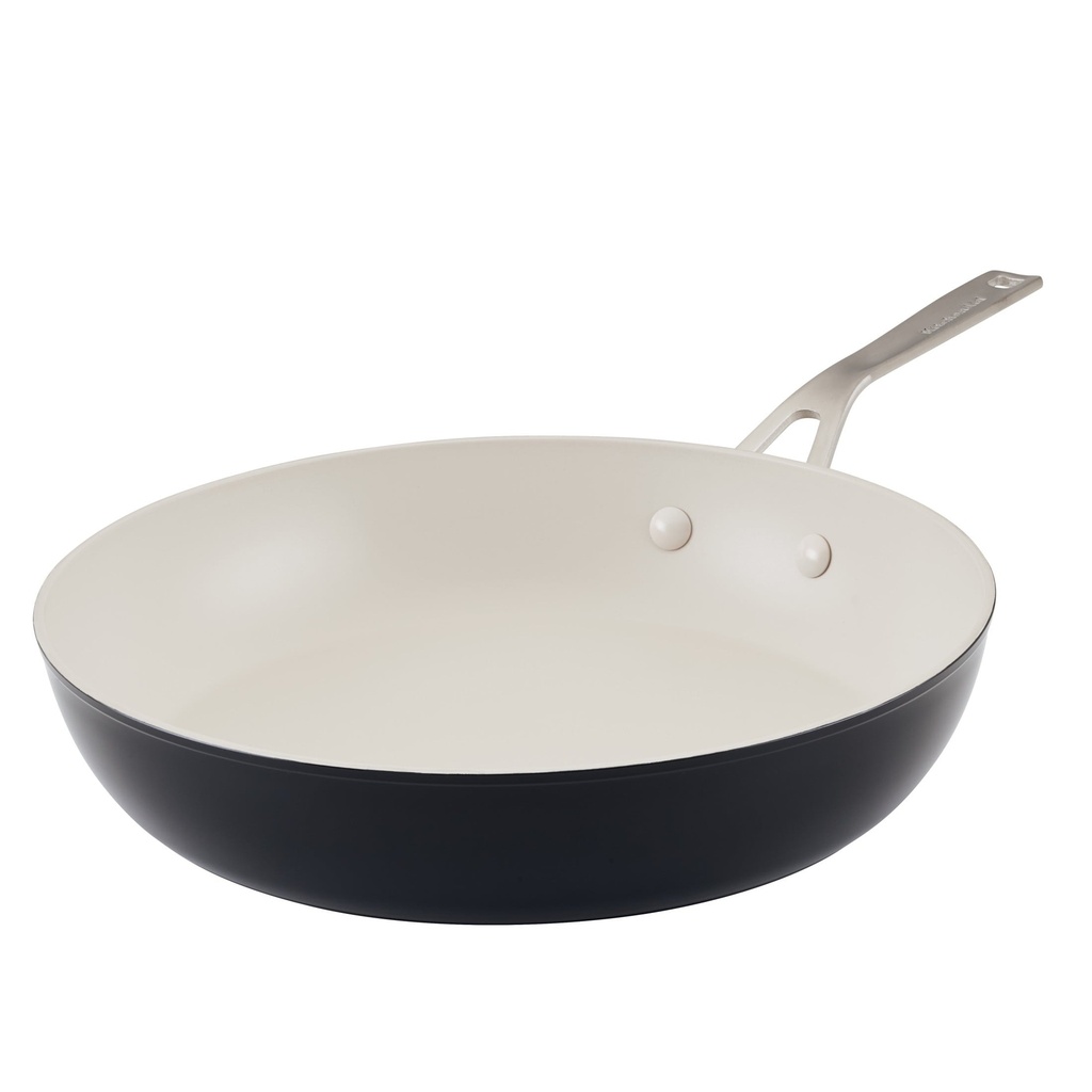 Kitchenaid Ceramic 12 Inch Forged Aluminum Nonstick Frying Pan, Onyx Black