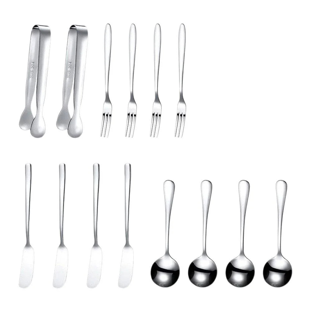 SHAPERME Silver Set Stainless Steel Baking Tools 14-Piec
