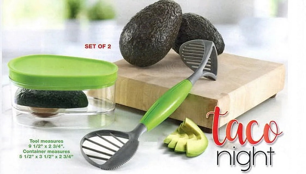 Avocado Tool with Storage Container, Set of 2