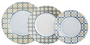 Luminarc L3660, Nordic Scandie Collection 18 Pcs Dinnerware Set, Tempered Glass round Plates, Set for 6