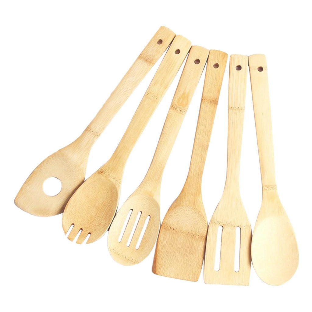 Fenull Cooking Utensils, Wooden Spoons for Cooking Nonstick Kitchen Utensil Set Cooking Utensil Set Non Scratch Natural Teak Wooden Utensils for Cooking Non-Stick Spatula Spoon, Beige