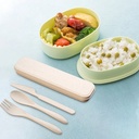 House Items Must Have for New Home Food Steamer Table Knives Reusable Spoon Cutlery Fork Children'S Adult Portable Lunch Box Set for Travel Picnic Camping or Daily Use at School