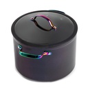 Thyme & Table Non-Stick 8 QT Signature Stock Pot with Glass Lid, Rainbow