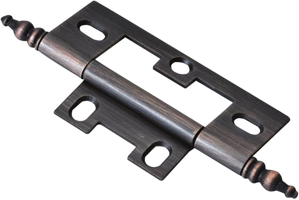 Hickory Hardware P8293-VB-10B Self Mortise Collection Flush/Full Inset Hinges for Face Frame Cabinets - Easy Installation, Free Swinging Self-Closing Hinge - Vintage Bronze Finish, Pack of 10 Pairs