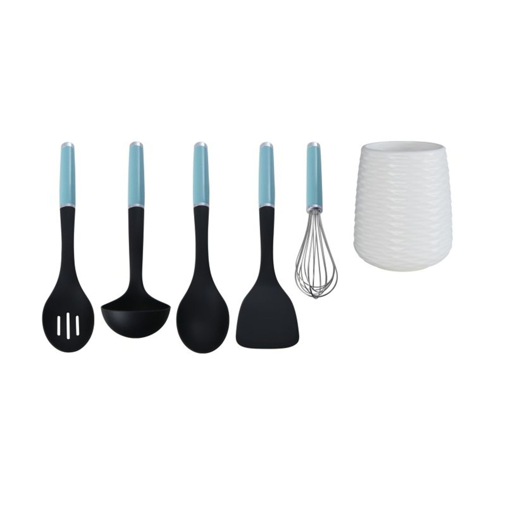 Kitchenaid 6-Piece Crock with Plastic Kitchen Tool Set