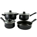 Gibson Home Casselman 7 Piece Cookware Set in Black with Bakelite Handle
