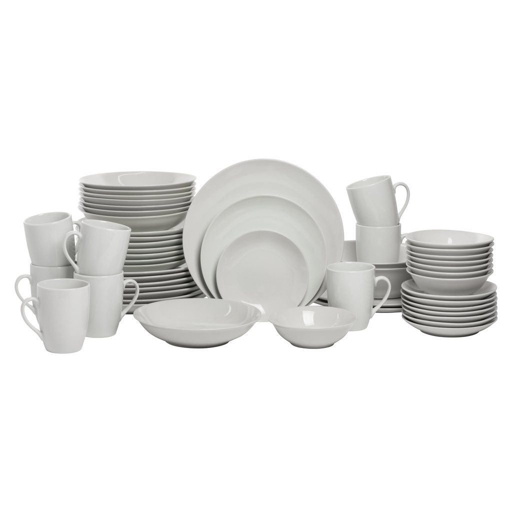 10 Strawberry Street Simply Coupe 52-Piece Ceramic Dinnerware Set, Service for 8
