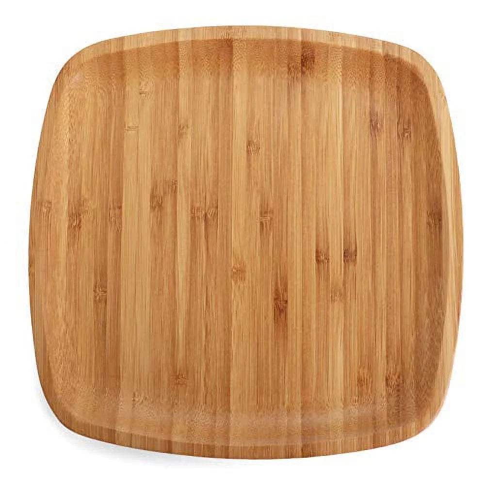 Belari Bamboo Plate Set - Bamboo Reusable Plates - Square Bamboo Plates - Wood Plates Dinnerware - Bamboo Dinner Plates - Bamboo Dinnerware Set - Eco Friendly Plates