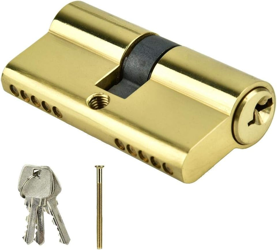 Sturdy and Durable Door Lock Cylinder, Lock Cylinder, Dual Open Lock Cylinder for Wooden Doors Aluminum Doors Anti-Theft Door Lock Core Lock Accessories