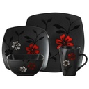 Gibson 16 Pieces Evening Blossom Dinnerware Set