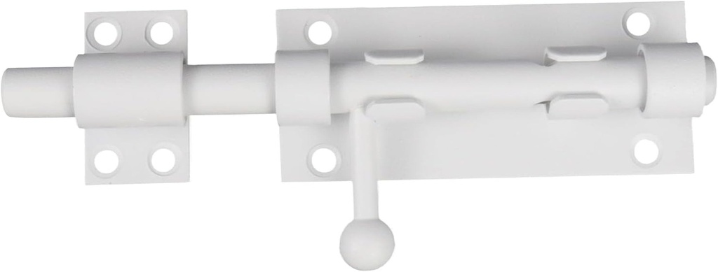 Antrader 6.3Inch Gate Barn Lock Latch,Slide Bolt Gate Latch Hardware Barrel Bolt Latch Door Lock Bolt Gate Latch 304 Stainless Steel Heavy Duty Fence Slide Door Latches Hardware,White