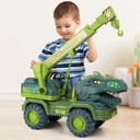 Dinosaur Toy Truck for Boys, Dinosaur Car Large Construction Vehicle, Tyrannosaurus Rex Crane Truck, Dinosaur Toys Gift for Boys Kids Ages 3+