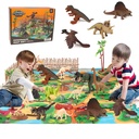 Dinosaur Toys for Kids, Dinosaur Play Set with Play Mat, Dinosaur Figures,Trees, Rocks to Create a Dino World Great Gift for Boys Girls Toddles Ages 3 4 5 6 7 8