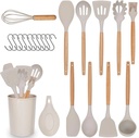 UUGEE Kitchen Cooking Utensil Sets with Holder 446°F Heat Resistant Silicone Spatulas and Cooking Tools