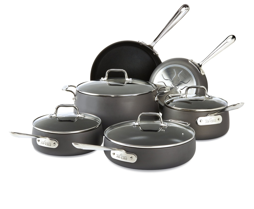 All-Clad HA1 Hard Anodized Nonstick Cookware, 10 Piece Set