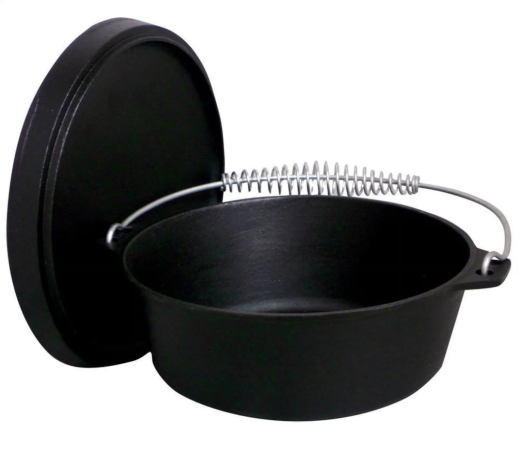 King Kooker CI12S Pre-Seasoned Cast Iron Outdoor Dutch Oven, 12-Quart