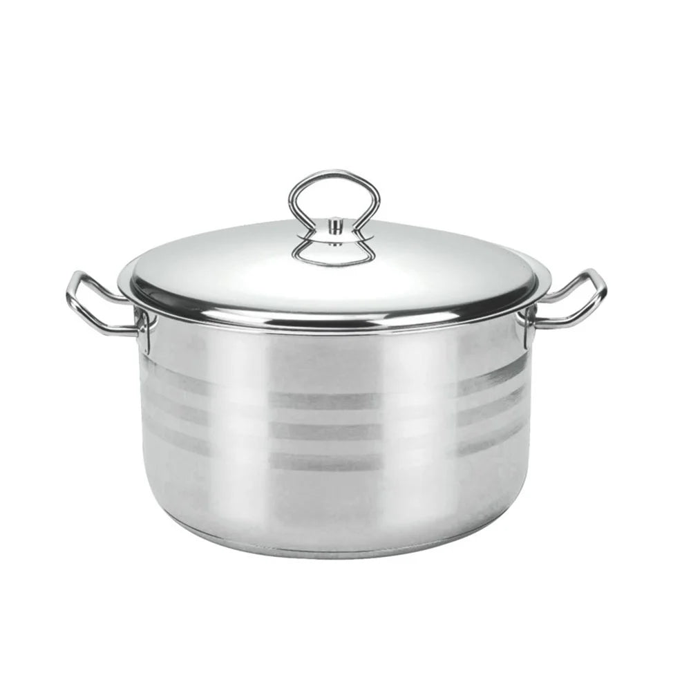 Alpine Cuisine Stainless Steel Dutch Oven with Lid & Easy Cool Handle, Food Grade Stainless Steel Heavy Duty, Commercial Grade Healthy Cookware Kitchen Dutch Oven, Dishwasher Safe-15 Quart